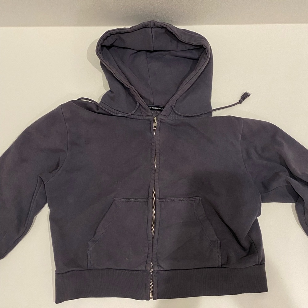 Cropped brandy zip up